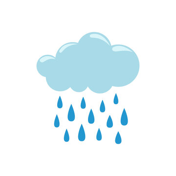 rainy icon design vector template