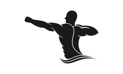 Male athlete vector design