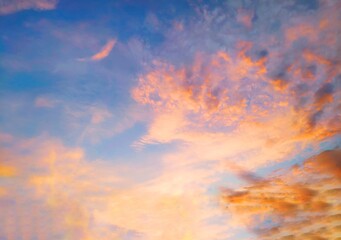 Twilight sky background with Colorful sky in twilight background