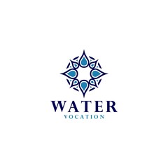 Water Vocation Logo Design Vector