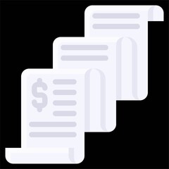 Receipt icon, Bankruptcy related vector