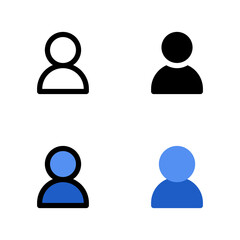 User Avatar Profile Person Sign in Icon, and illustration Vector