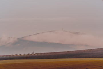 foggy day above the fields