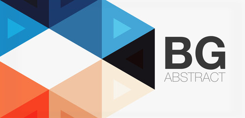 Fototapeta premium Mosaic triangle pattern abstract background for cover, banner, flyer and poster and other template