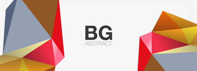 Obraz premium 3d mosaic abstract backgrounds, low poly shape geometric design