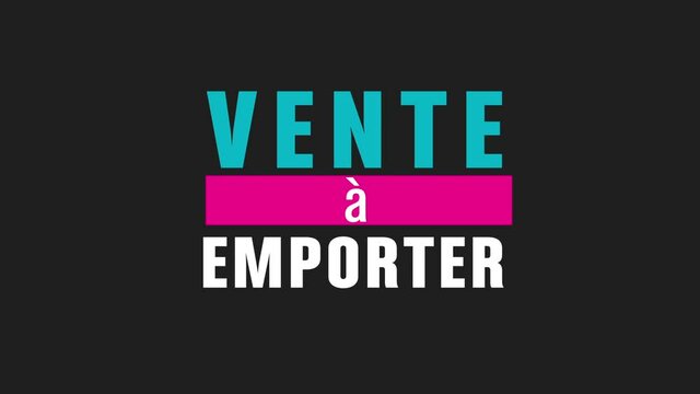 vente &agrave; emporter