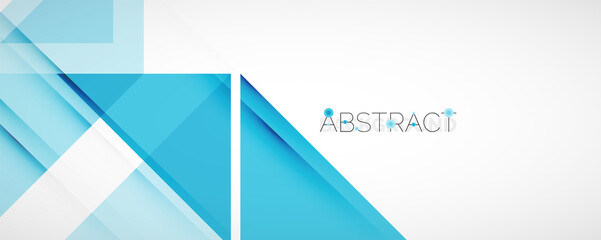 Fototapeta premium Set of vector triangle geometric backgrounds. Vector illustration for covers, banners, flyers and posters and other designs