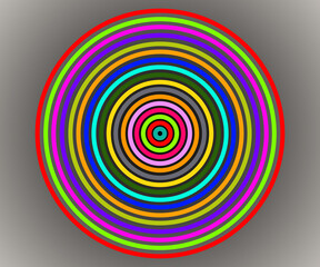 abstract colorful circulars in gray background
