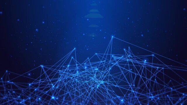 Neon blue cyberspace network system