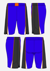 Basketball sports short template apparel