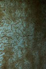 錆びた鉄板の壁