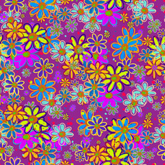 Seamless repeating floral pattern