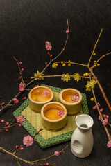 Obraz na płótnie Canvas 日本酒　Spring sake (alcoholic beverage from Japan) 