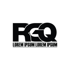 RGQ letter monogram logo design vector