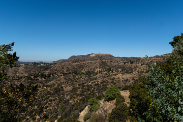 Beautiful shot of the Hollywood signage and landscape in Los Angeles, California - Powered by Adobe