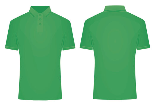 Green Polo T Shirt. Vector Illustration