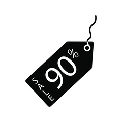 discount label doodle icon on white background color editable