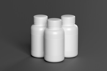 Mock up view of a vitamin container - 3d rendering
