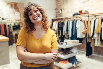 Successful fashion shop owner