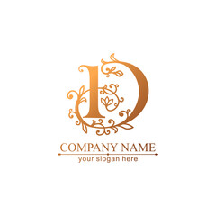 Premium Vector D logo. Monnogram, lettering. Personal logo or sign for branding an elite company. Vector design.