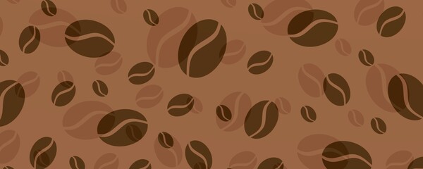 Abstract coffee beans banner, Coffee template