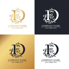 Premium Vector D logo. Monnogram, lettering. Personal logo or sign for branding an elite company. Vector design.