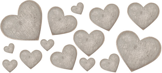 Heart on a white background isolated. St. Valentine's Day. Love