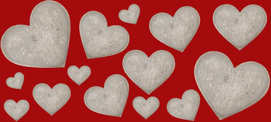 Obraz premium Heart on a red background isolated. St. Valentine's Day. Love