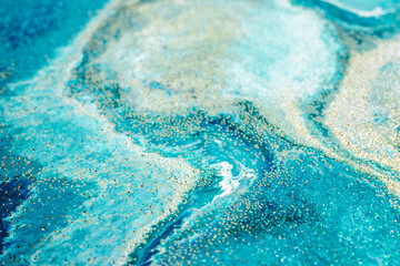 Abstract artwork. Natural Luxury. Marbleized effect. Acrylic painting. Style incorporates the swirls of marble or the ripples of agate for a luxe effect. Magic art.