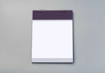 Desk calendar blank paper space.