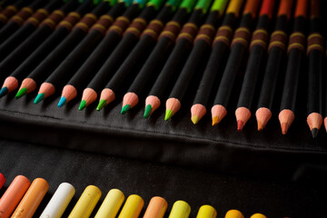 Naklejka premium Pencils close up