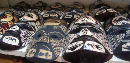 Wood carved Mask, Suva, Fiji