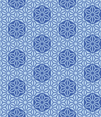 Fototapeta premium Japanese Hexagon Star Vector Seamless Pattern