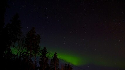 Naklejka premium Northern Light in the North of Sweden