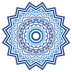 Mandala. Indian antistress medallion. Abstract islamic flower, arabic henna design, yoga symbol.