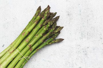 A bunch of asparagus sprouts