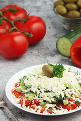 Shopsky salad - national Bulgarian dish