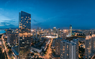 Fototapeta na wymiar City night view of Huizhou City, Guangdong Province, China 