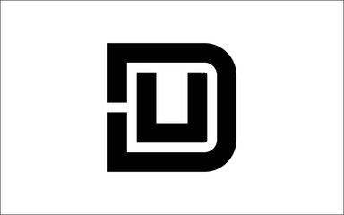 Illustration vector graphic of letter DU icon logo template design