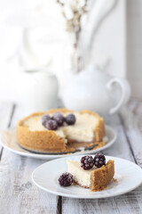 blueberry muffin and coffee