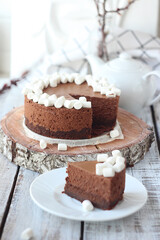 chocolate cake on a plate