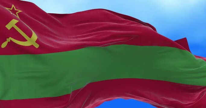 Seamless loop of Transnistria flag.	