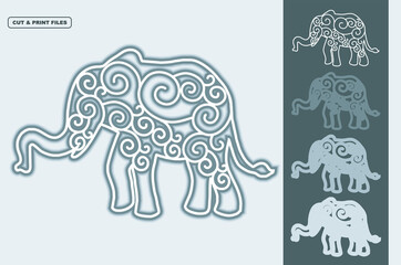 Animal Vector SVG 3D Layered, Eps 10