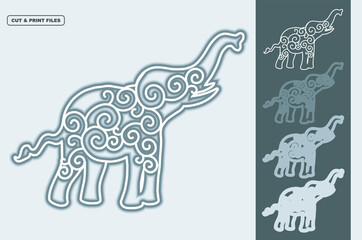 Animal Vector SVG 3D Layered, Eps 10