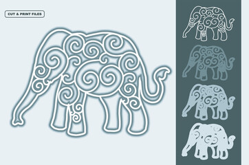 Animal Vector SVG 3D Layered, Eps 10