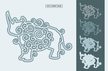 Animal Vector SVG 3D Layered, Eps 10
