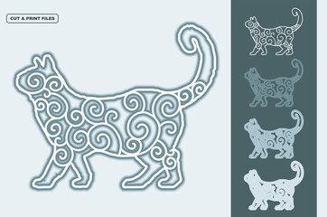 Animal Vector SVG 3D Layered, Eps 10
