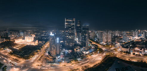 Obraz premium City night view of Huizhou City, Guangdong Province, China 