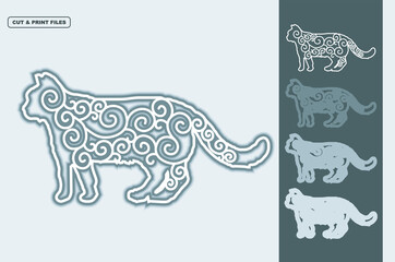 Animal Vector SVG 3D Layered, Eps 10