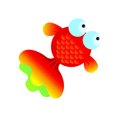 Cute convex eyed red fish